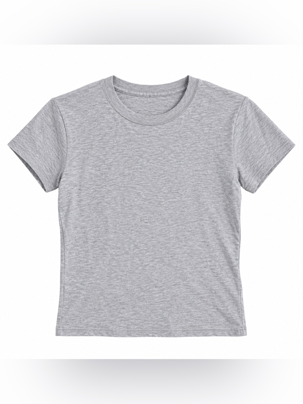 Hollister Women's Heather Blue Crop Tee